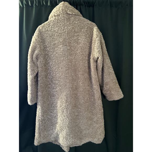 Zara Teddy Coat Sherpa Jacket Beige - Picture 3 of 3
